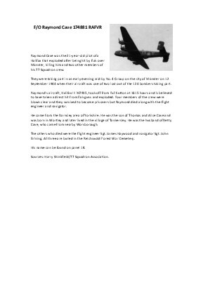 A preview of a PDF biography for Cave, Raymond